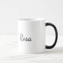 Rosa: Taza de arte de una línea elegante