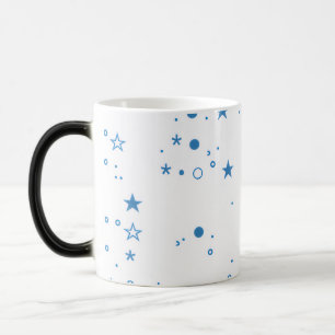 Mágica Taza Blue Star, Taza de café Starry Night, Cerámic