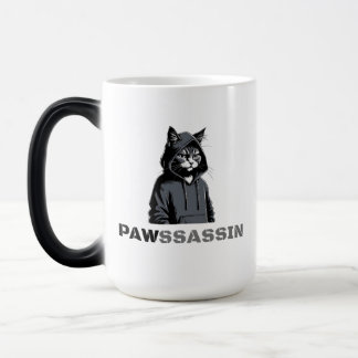 Mágica Taza cambiante PAWSSASSIN – Gato con capucha disfr