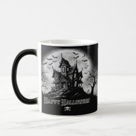 Mágica Taza Casa Embrujada Monocroma