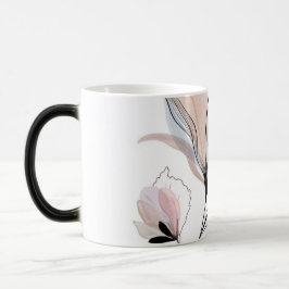 Mágica Taza con diseño de flores impresionantes en acuare