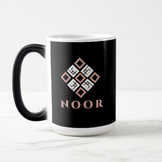 Mágica Taza con nombre NOOR | Patrón geométrico moderno e