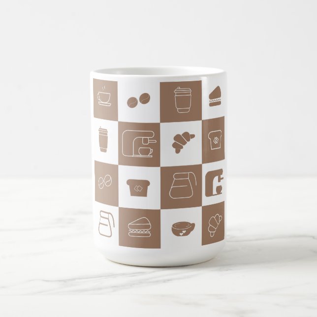 Mágica taza con patrón de café (Centro)