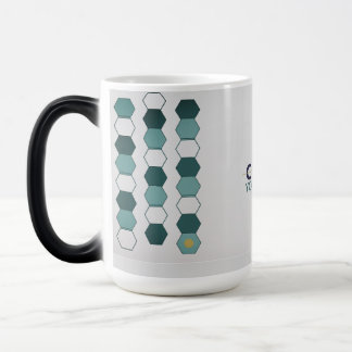 Mágica Taza con patrón geométrico hexagonal moderno