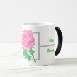 Mágica Taza con rosa rosa cambiante