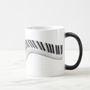 Mágica Taza con teclas de piano abstractas que se transfo