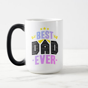 Mágica Taza con tipografía creativa y negrita 'Mejor Papá