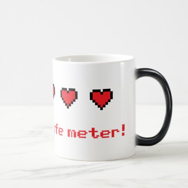Mágica taza de 8 bits del corazón (Derecha)