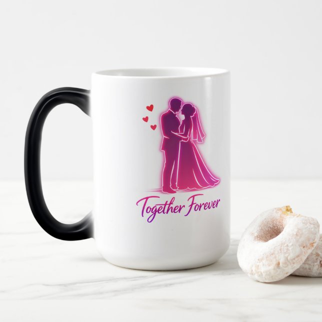 Mágica Taza de Amor para Siempre Juntos – Regalo Romántic (Con donut)