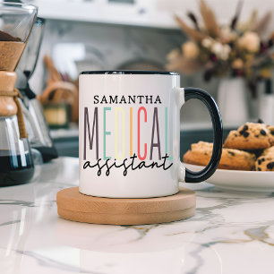 Mágica Taza de asistente médico con nombre personalizado