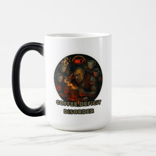 Mágica taza de baja batería de café divertido