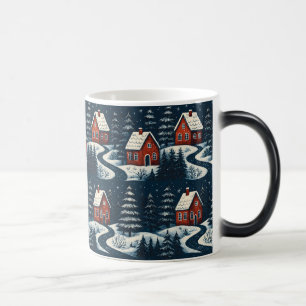 Mágica Taza de cabaña acogedora de arte popular escandina