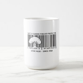 Mágica Taza de café con código de barras personalizado pa