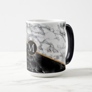 Mágica Taza de café con mármol falso personalizada con tu