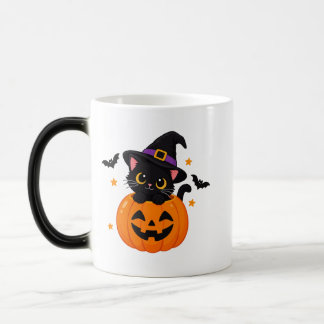 Mágica Taza de café con sombrero de bruja de calabaza de 