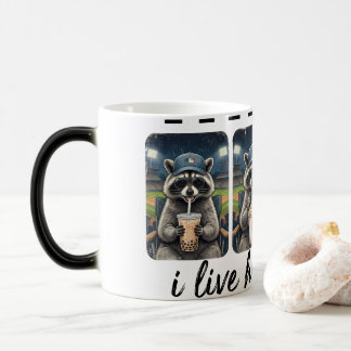 Mágica Taza de café de béisbol de mapache divertido – Viv