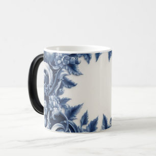 Mágica Taza de café de cerámica floral blanca, 15oz