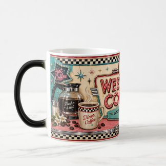 Mágica Taza de café de fin de semana vintage retro Diner
