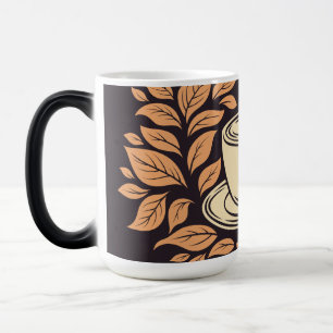Mágica Taza de café de otoño con patrón botánico de 450 m