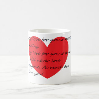 Mágica taza de café del el día de San Valentín