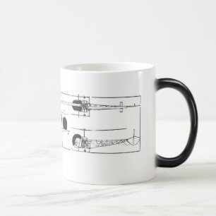 Mágica Taza de café del helicóptero de Bell 47