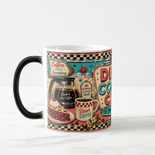 Mágica Taza de café estilo club de comidas retro de los a