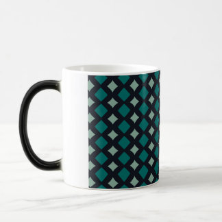 Mágica Taza de café geométrica en azul teal y ónix atrevi