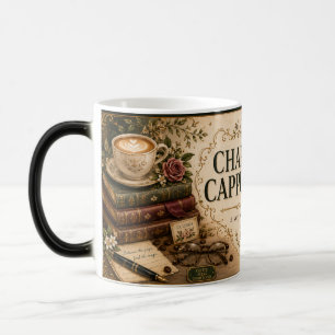 Mágica Taza de café literaria Capítulo & Cappuccino para