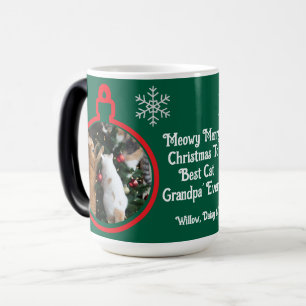 Mágica Taza de café 'Mejor abuelo gato de Navidad'