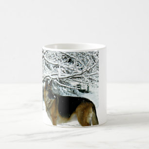 Mágica Taza de café Morphing del pastor alemán