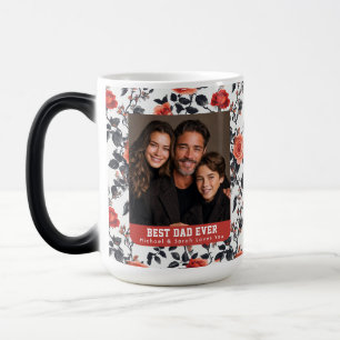 Mágica Taza de café personalizada con la flor de rosa boh
