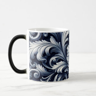 Mágica Taza de café vintage con estampado floral y cambio