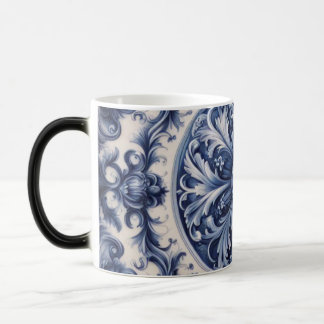 Mágica Taza de café vintage con estampado floral y cambio
