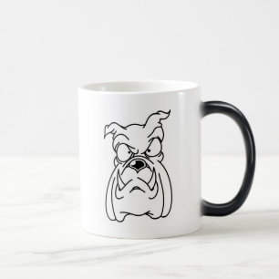 Mágica taza de cerámica con cabeza de Bulldog que cambia 