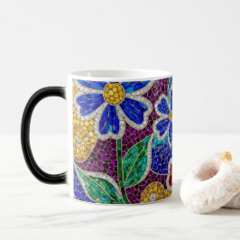 Mágica taza de cerámica con patrón de mosaico moderno flo