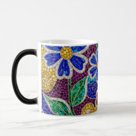 Mágica taza de cerámica con patrón de mosaico moderno flo