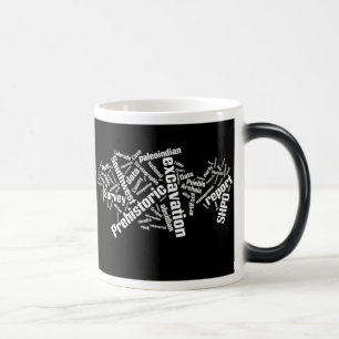 Mágica Taza de la nube de la palabra de la arqueología: