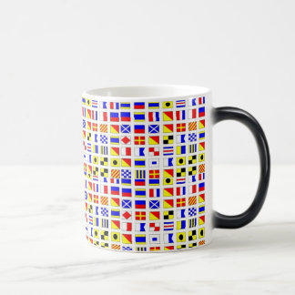 MÁGICA TAZA DE LAS BANDERAS DE SEÑAL DEL VELERO