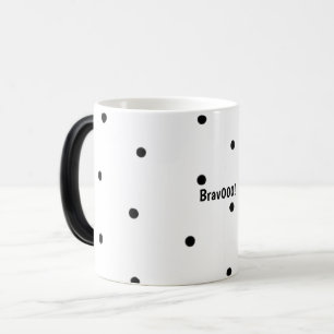 Mágica Taza de lunares negra brillante – Acento minimalis