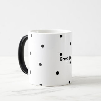 Mágica Taza de lunares negra brillante – Acento minimalis