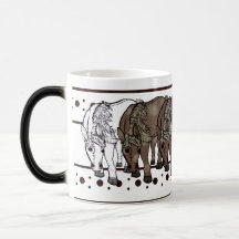 Taza de morfología de color de caballos