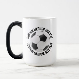 Mágica Taza de tamaño mediano, Balón de fútbol 15oz Perso