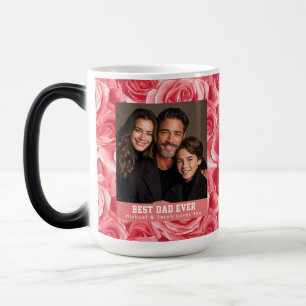 Mágica Taza de viaje de cerámica con foto de rosa floral