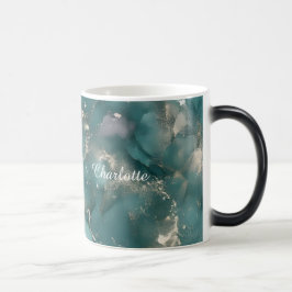 Mágica Taza de viaje personalizada con patrón de mármol d