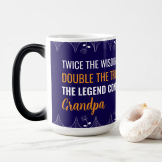 Mágica Taza del abuelo con foto personalizada y borde del