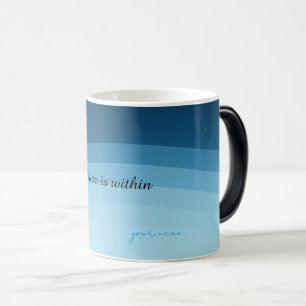 Mágica Taza del cielo nocturno personalizada, nombre pers