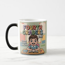 Mágica Taza del Día de Cuarto Grado de enero festivo