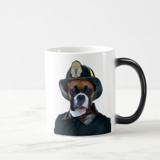 Mágica Taza del perro del boxeador del bombero