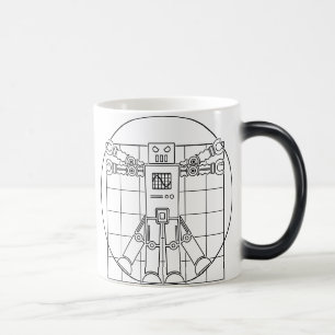 Mágica Taza del robot de da Vinci Vitruvian