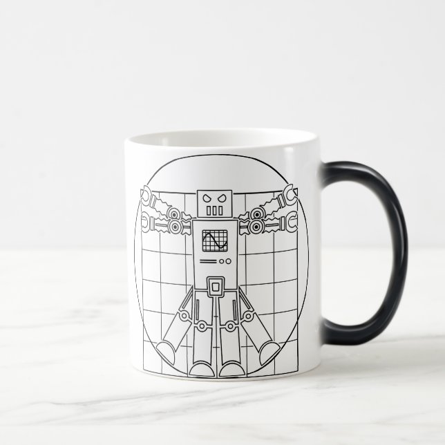 Mágica Taza del robot de da Vinci Vitruvian (Derecha)